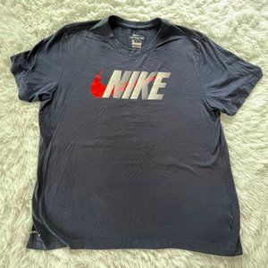 XL Mens Blue & Red/White Logo Nike Tshirt